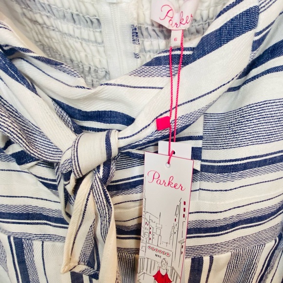 NWT Parker Bahama Aquarius Navy White Stripe Dress - Picture 7 of 7